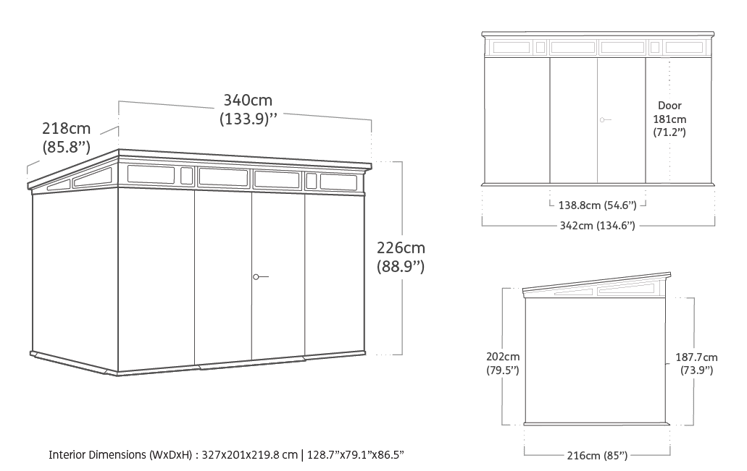Artisan Grey Large Storage Shed - 11x7 Shed - Keter US